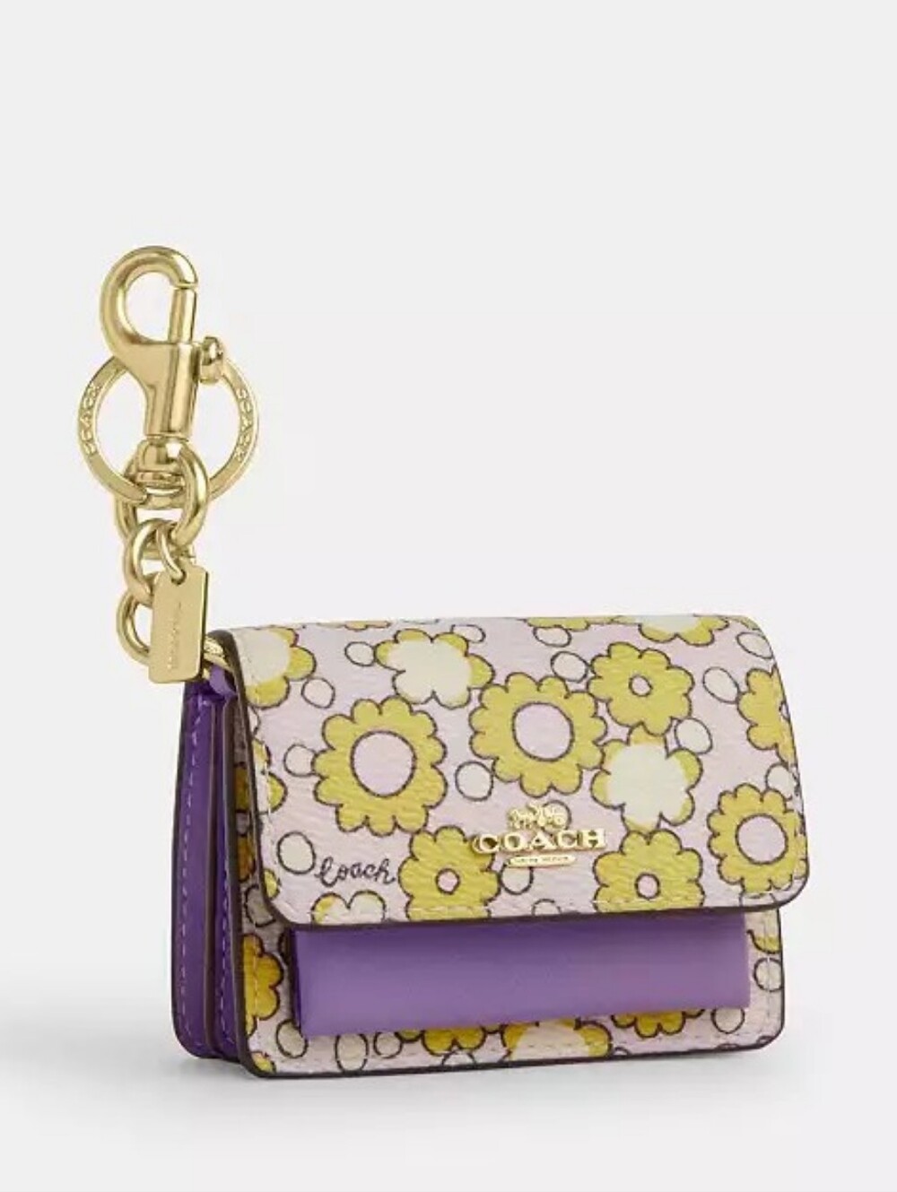 *NWT* COACH Mini Klare Bag Charm With Blocked Floral Print